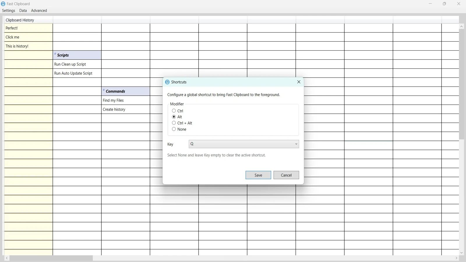 Clipboard Manager Settings